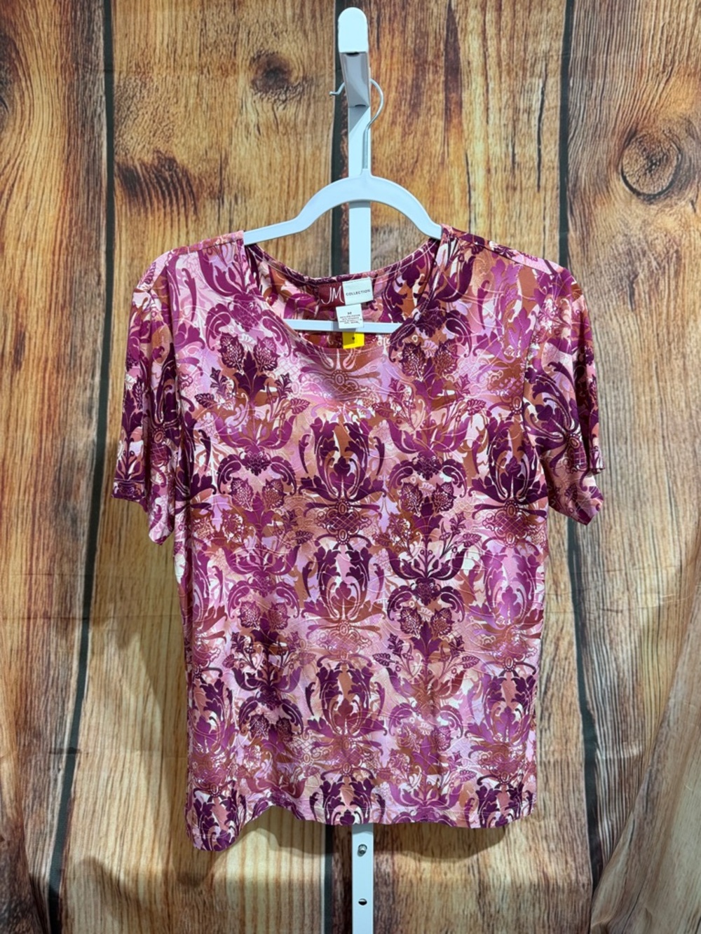 JM Collection Short Sleeve Blouse Size M